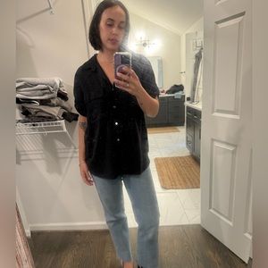 Black Babaton button down top